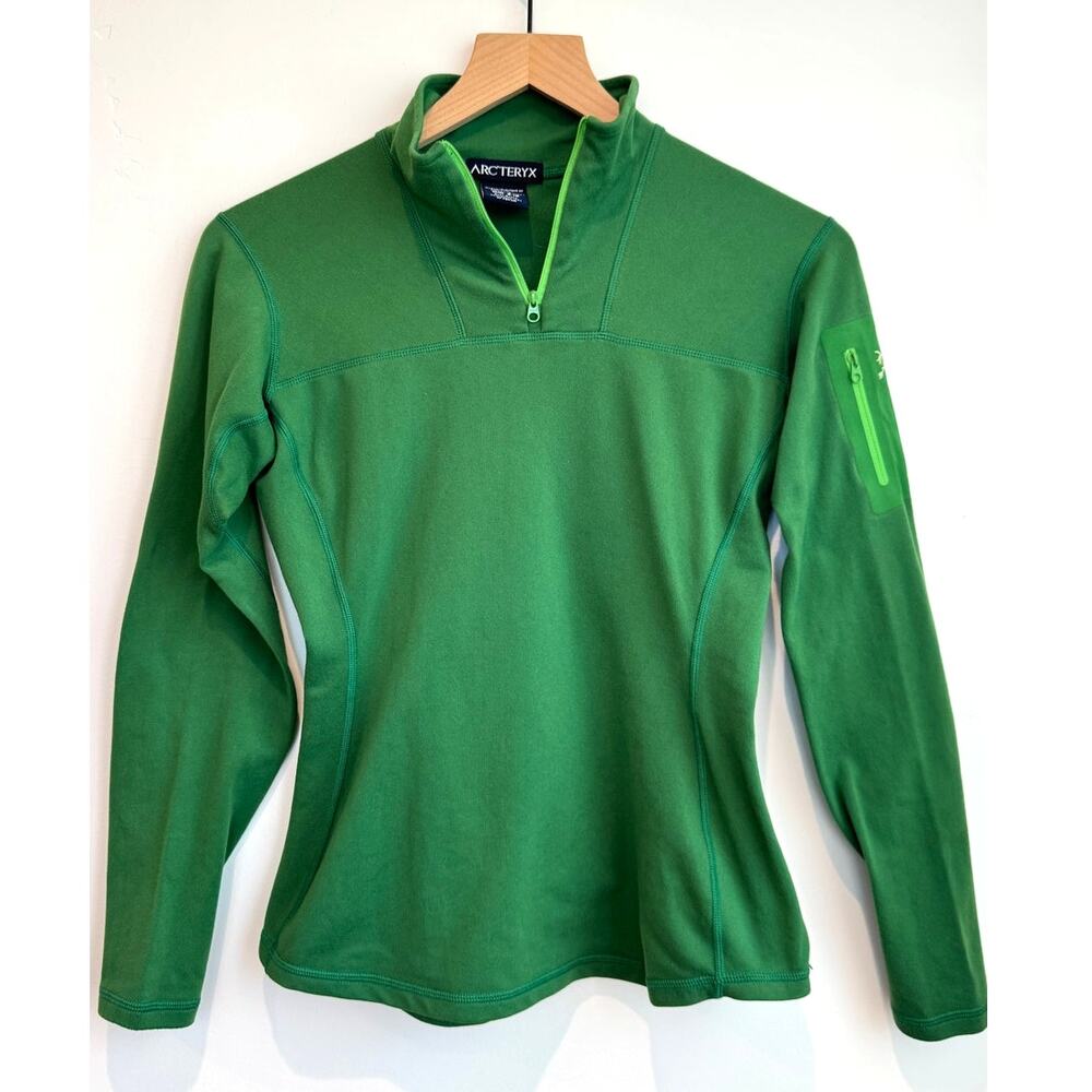 Arc'teryx Made in Canada Green Quarter Zip Pullover Women's XS